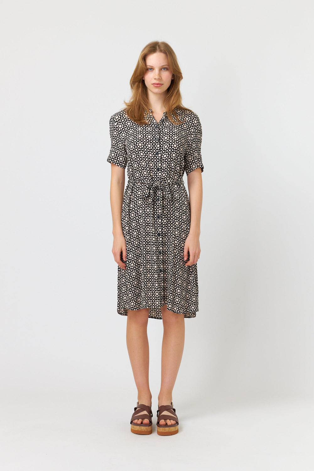 Tiles shirt dress