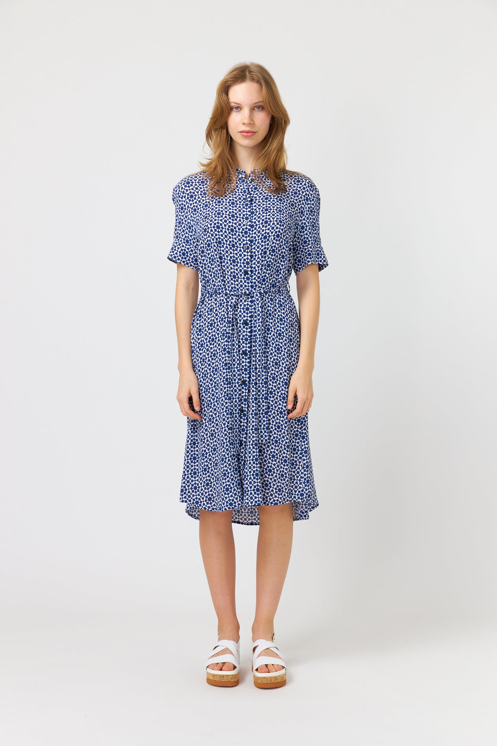Tiles shirt dress