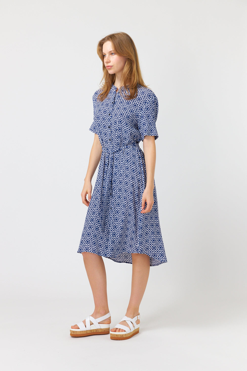 Tiles shirt dress