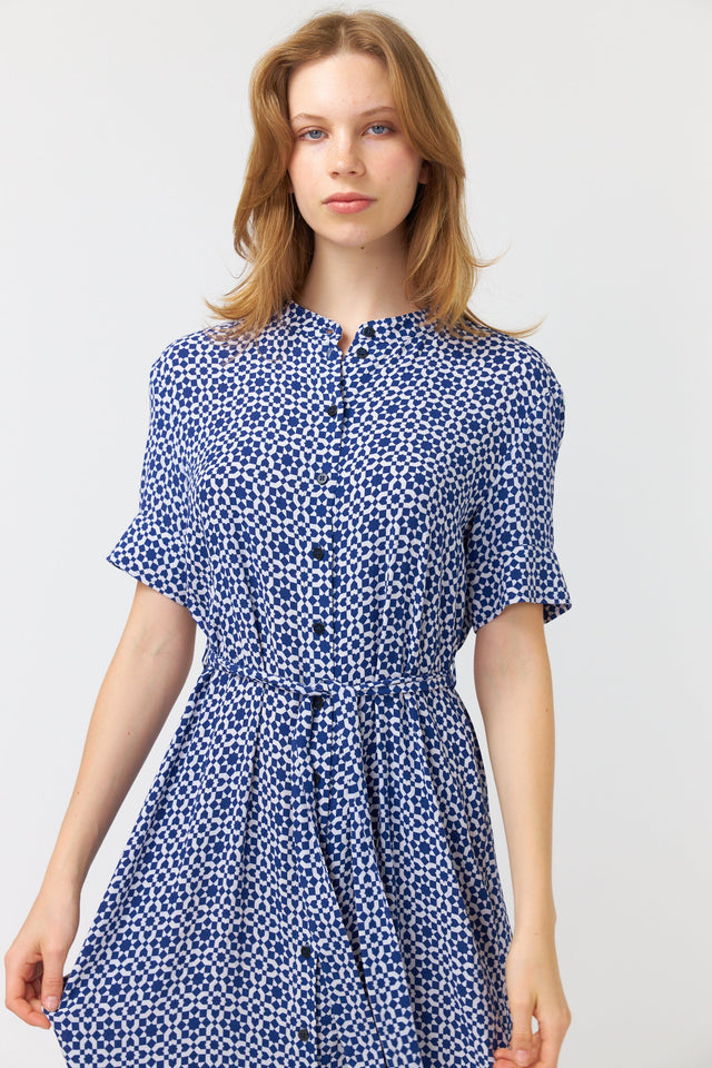 Tiles shirt dress