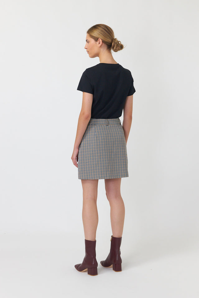 Checked mini skirt