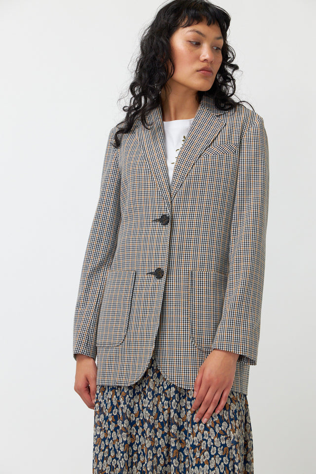 Checked blazer